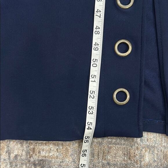 Boston Proper Beyond Travel Navy Blue Sheath V Neck Grommet Dress Size Small - Picture 9 of 15